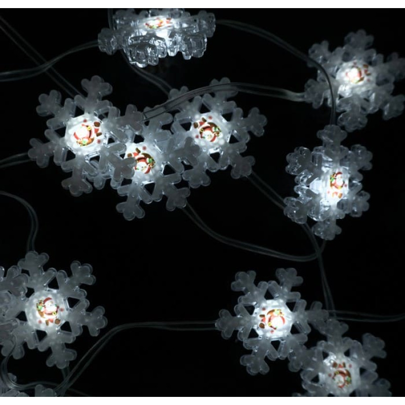 Magic Lights Magic LED String Lights, 50 LEDs, 6500K, Snowflakes, 5 m, 5V, App Control ML61603