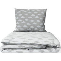 Ankras 2pcs bedding set 35/100 40/60 clouds grey