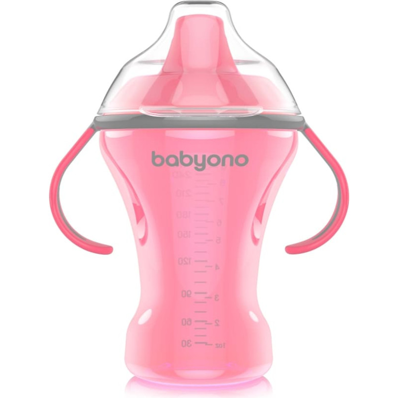 Babyono Non-spill cup with hard spout 260 ml NATURAL NURSING