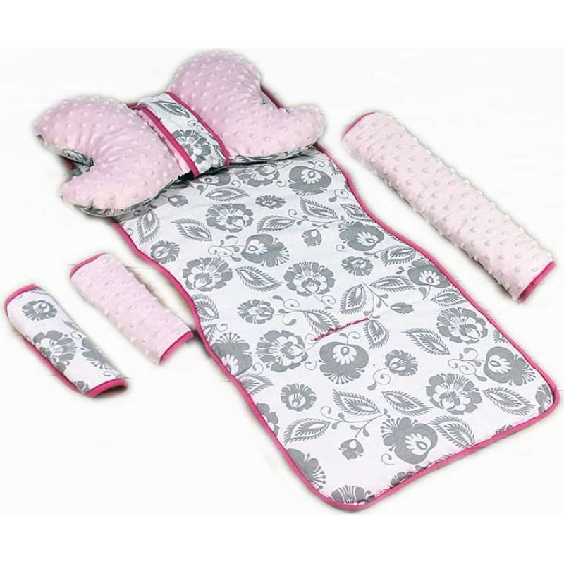 La Bebe ™ Minky+Cotton Stroller Mat Set Art.95222 Mīksts komplekts ratiņiem