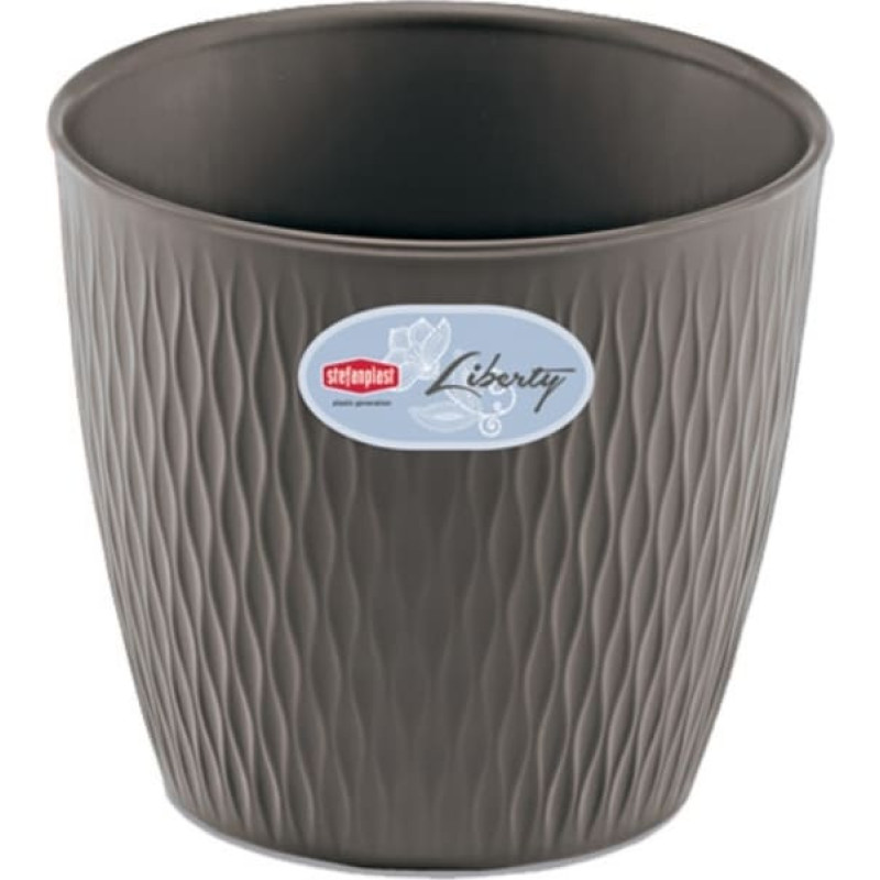 Stefanplast Puķu pods Liberty Ø25x23cm pelēks