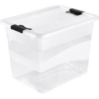 Keeeper Kaste ar vāku crystalbox Cornelia 39,5x29,5x30cm 24L caurspīdīga