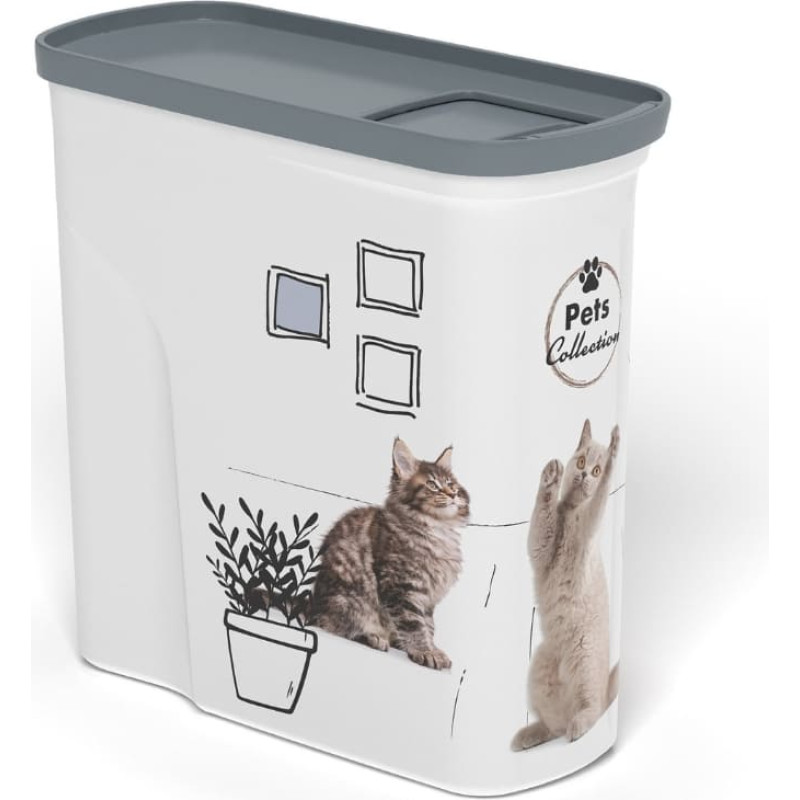 Curver Trauks barības uzglabāšanai Pet Life Dogs 1,5kg 2L 20,5x86x19,4cm kaķis