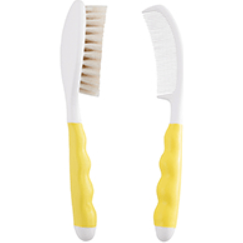 Primamma 443033 Zestaw do czesania grzebień i szczotka 0+ ż&oacute;łty