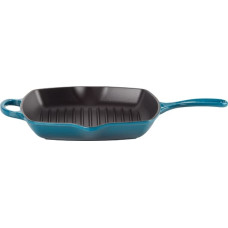 Le Creuset Čuguna grillpanna kvadrātveida 26x26cm zila