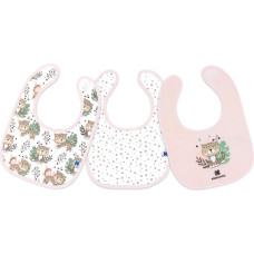 Set of 3 cotton bibs Savanna Pink