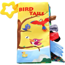 Educational cloth book with teether Bird tails