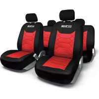 Sparco Universal Seat Cover Set, black/red