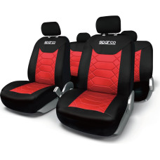 Sparco Universal Seat Cover Set, black/red