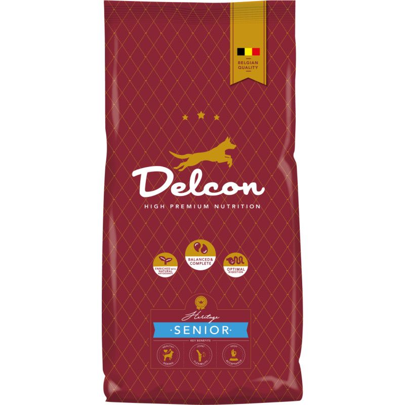 Delcon Pašaras šunims senjorams SENIOR, didelių veislių šunims / 3 kg