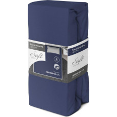 SHEET SOFT 180X200+25 JERSEY ELASTIC BAND NAVY BLUE COTTON.