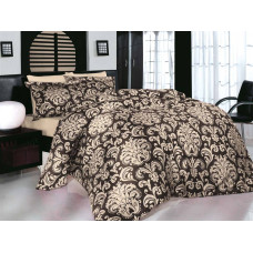 BEDDING SET VALENTINI ERA COFFEE 160X200+2X70X80 SATIN COTTON