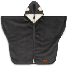 Sensillo CAR SEAT PONCHO GRAPHITE PLUSH