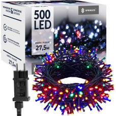 Springos Kalėdų eglutės šviestuvai Springos CL0542 500 led daugiaspalviai 27,5 m 8 apšvietimo funkcijos,