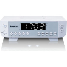 Lenco radio ar LED apgaismojumu un taimeri, balts - KCR-11WH