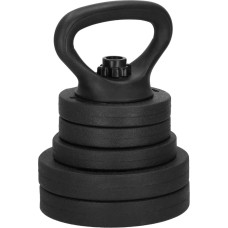 Springos Hanteliai Springos FA1671, 20 kg reguliuojamas rinkinys: grifas + kettlebell