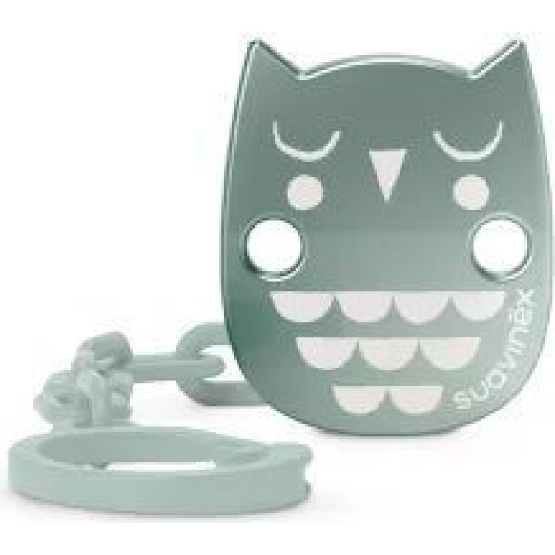 Suavinex 079730 PREMIUM PACIFIER CLIP OWL MINT 307819