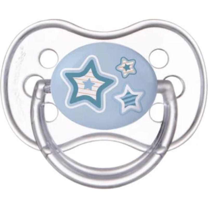 Canpol 22/562 Smoczek uspokajający silikonowy okrągły 0-6 m-cy Newborn baby niebieski