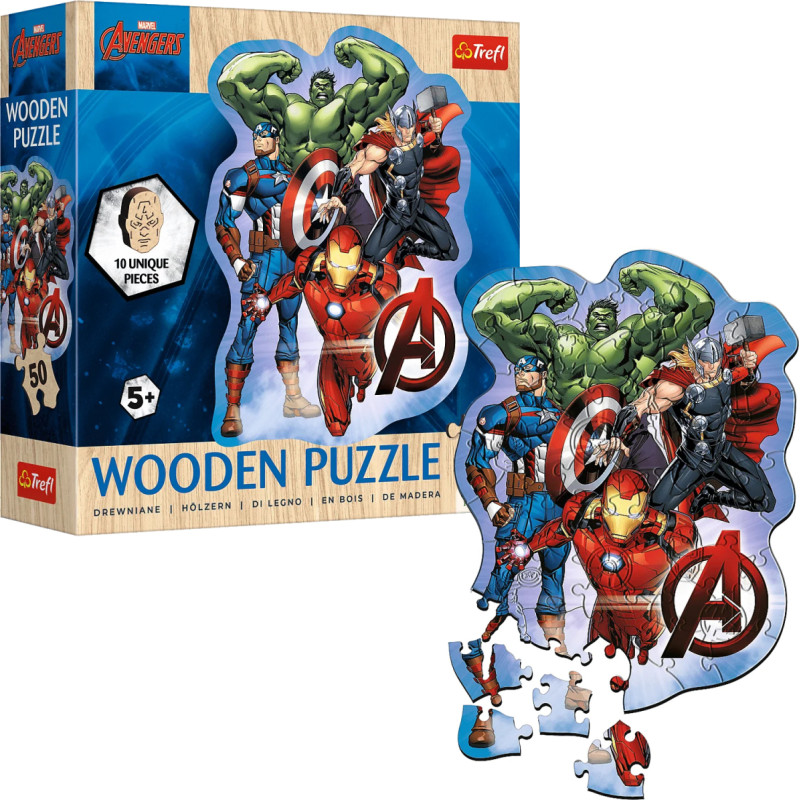 AVENGERS *50* PUZZLE DREWNIANE KONTUR