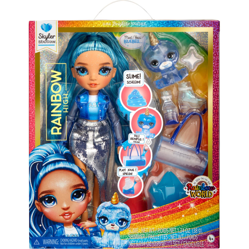 Rainbow High 120216-EU Classic Rainbow Fashion Doll- Skyler (blue)