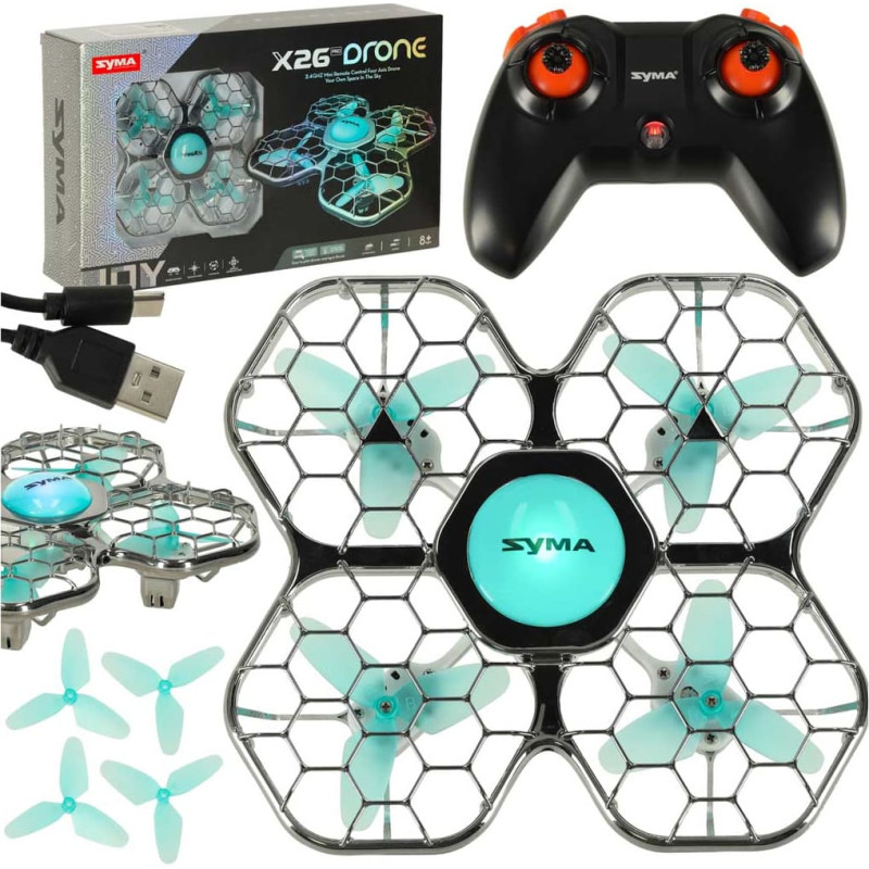 Syma X26PRO 2.4GHz Wi-Fi RC dronas, juodas