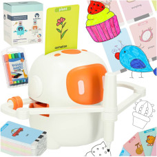 Izglītojošs robots interaktīva mācīšanās zīmēt rakstīšanas fišu komplektu marķieri oranžs