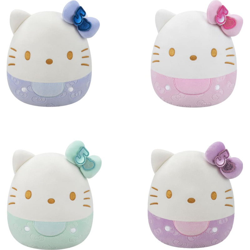 Squishmallows HELLO KITTY W21 Pliu&scaron;inis žaislas EMBOSSED BOWS, 20 cm
