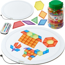 Masterkidz Okrągły Panel Świetlny LED Kolorowy +  Klocki Montessori Mozaika 140 el.