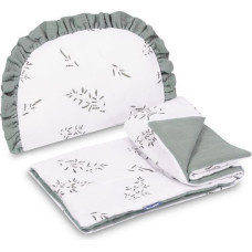 Sensillo MUSLIN PUSHCHAIR SET BRANCH GREEN