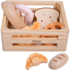 Classic World Zestaw Drewnianych Wypiek&oacute;w w Koszyku 6 el.
