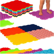 Montessori sensorās puzles paklājiņš pēdu masāžai 8 gab.