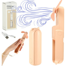 Rakstāmgalda ventilators mini rokas saliekamais ventilators portatīvais USB rozā krāsā