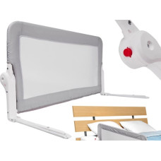 Lovos apsauginis turėklas su atidarymo mechanizmu, 200 cm, pilkas