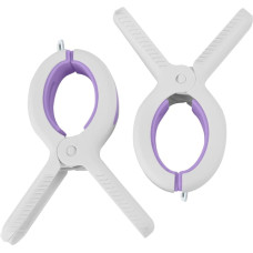 Gio’Style Love XL segtukai, 2 vnt., paplūdimio rankšluosčiams, 10×2×13 cm, asorti – laimo žalios, šviesiai mėlynos, oranžinės arba alyvinės