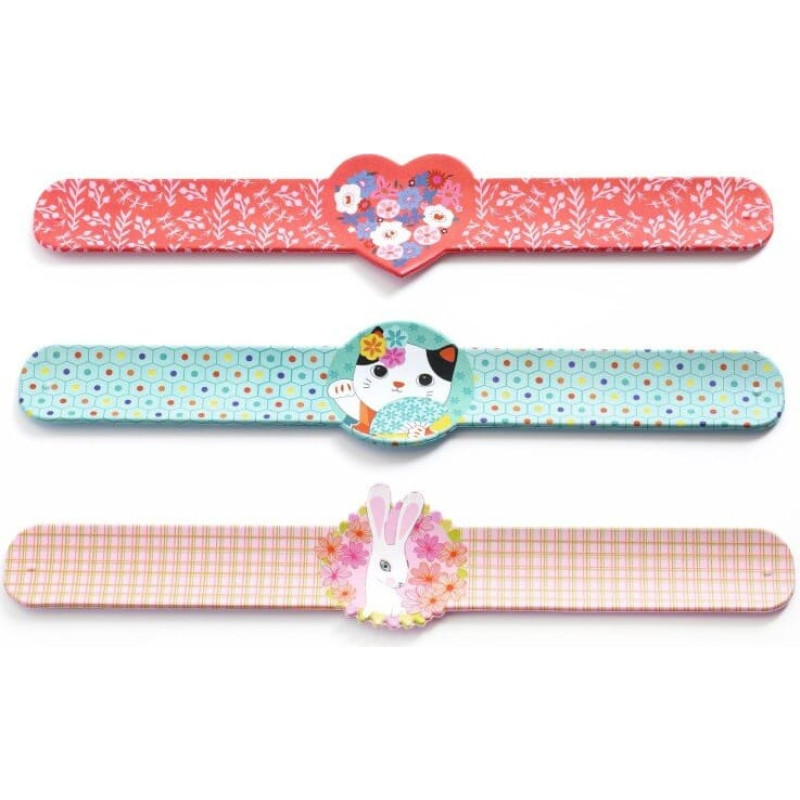 Djeco Apyrankės - &Scaron;irdis, triu&scaron;is, katė (1 vnt., 3 dizainai)