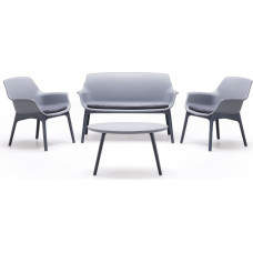 Bica Dārza mēbeļu komplekts Luxor Lounge Set gaiši pelēks/pelēks
