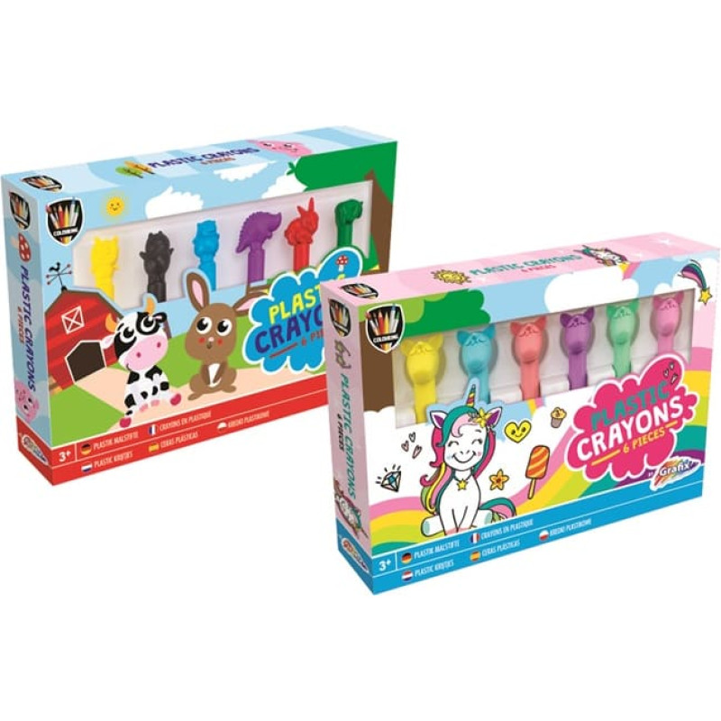 Grafix spalvotos kreidelės, 6 vnt.