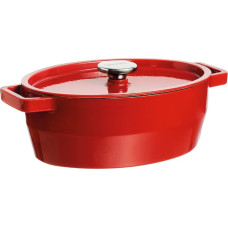 Pyrex Čuguna katls 5,8L Pyrex ovāls 33x25cm sarkans