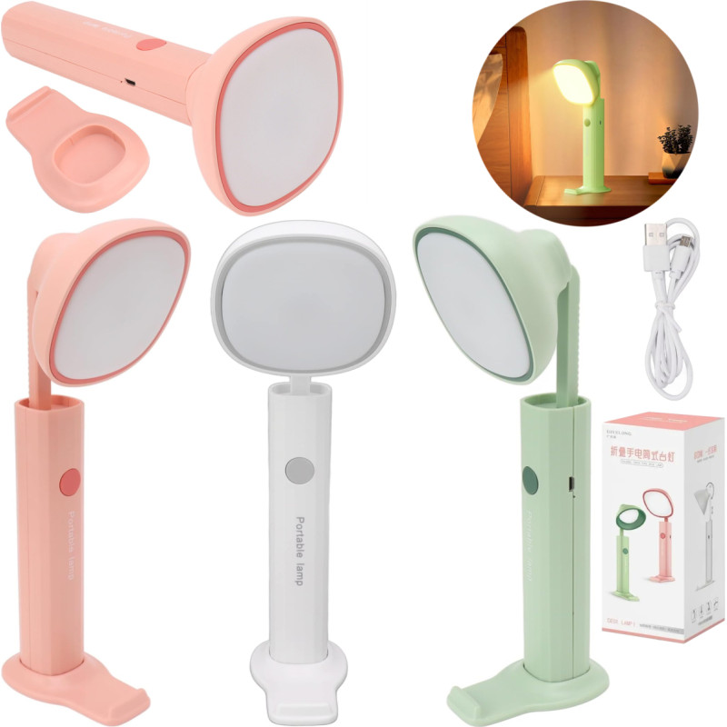 LAMPKA NOCNA NA AKUMULATOR 3 KOLORY