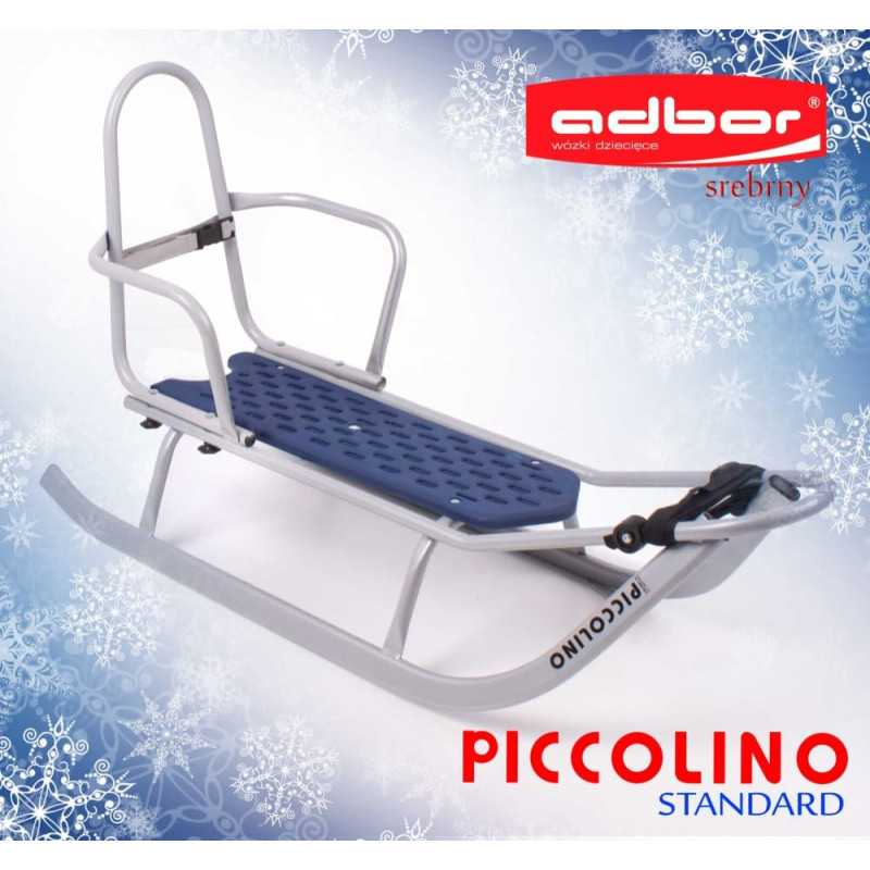 Adbor PICCOLINO sled with backrest, silver