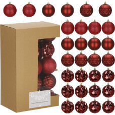 Springos Kalėdinių eglutės papuošalų rinkinys Springos CA1412, 30 vnt.