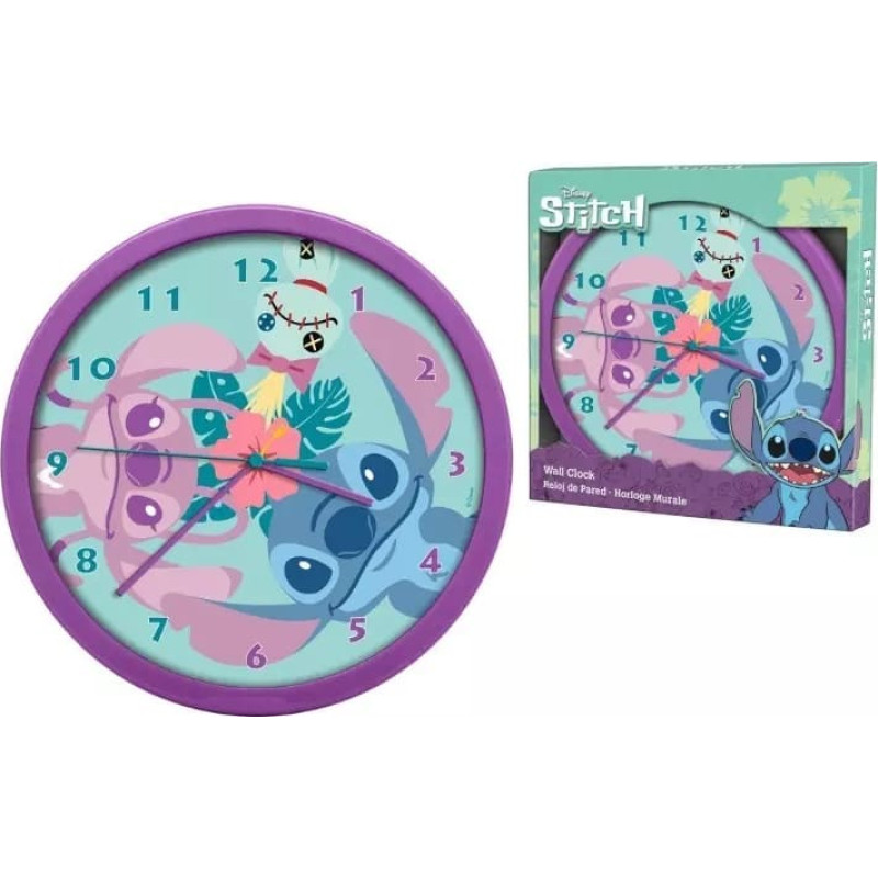 Kids Euroswan - Akcesoria Licencyjne WALL CLOCK STITCH 24,5CM