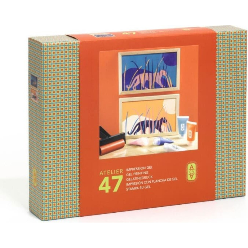 Djeco AGA - Kūrybinė dirbtuvė 47 - Spauda su gelio plok&scaron;tele