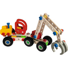 Eichhorn Wooden construction set – excavator, 140 pcs