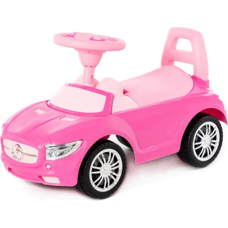 Polesie Push toy car with sound, pink 84477