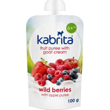 Kabrita Fruit puree with goat milk cream "Berries and Apple puree" for babies from 6 months, 100g