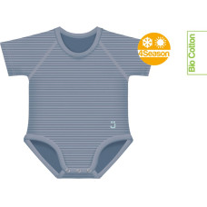 Growing body Bio Cotton 4Season 0-36m blue stripes