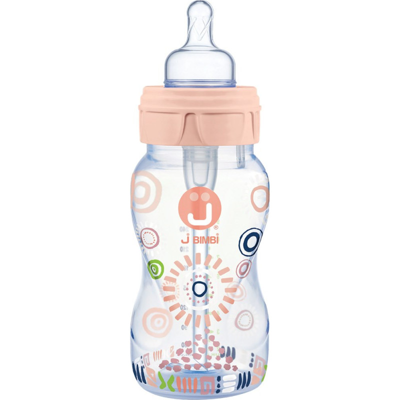Anti-colic feeding bottle Trendy 260ml peach