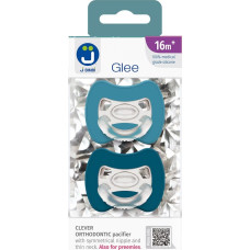 2-pack. Smart pacifiers Glee 16m+ marine-blue