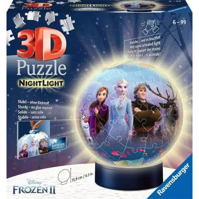 Ravensburger Round 3D Puzzle Frozen 2, Nightlight